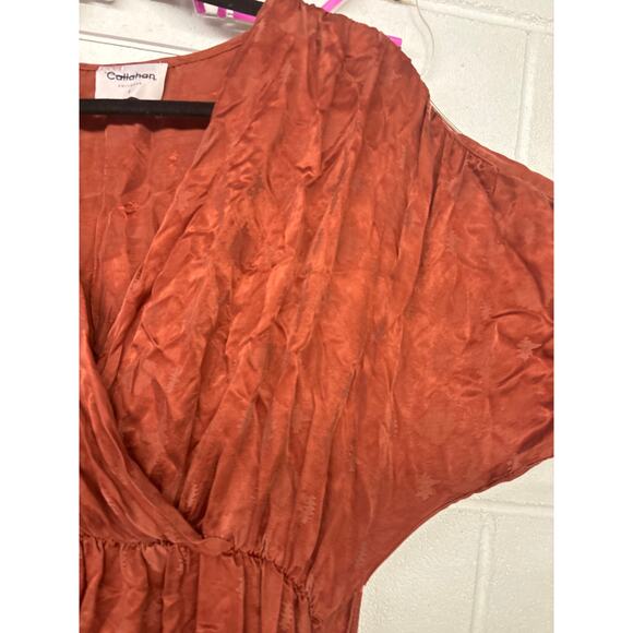 Callahan Rust Wrap Dress - Picture 5 of 5